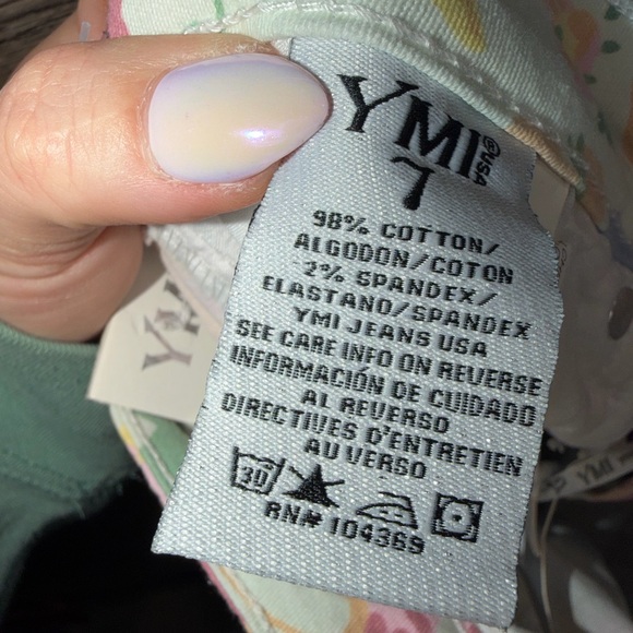 YMI Women's Floral Skinny Jeans - Multicolor - Picture 10 of 10